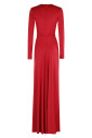robe-rouge-col-en-v-profond-longue