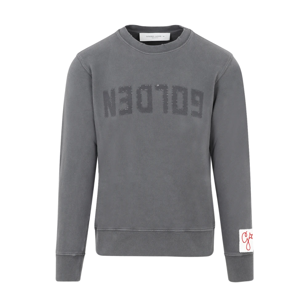 Golden Goose Men's Gray Cotton Logo Sweatshirt - Sweatshirts - S - Sweatshirts & Hoodies