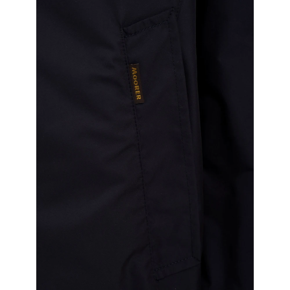 Moorer Blauwe Bernini-KM Jas voor Heren Blue Heren