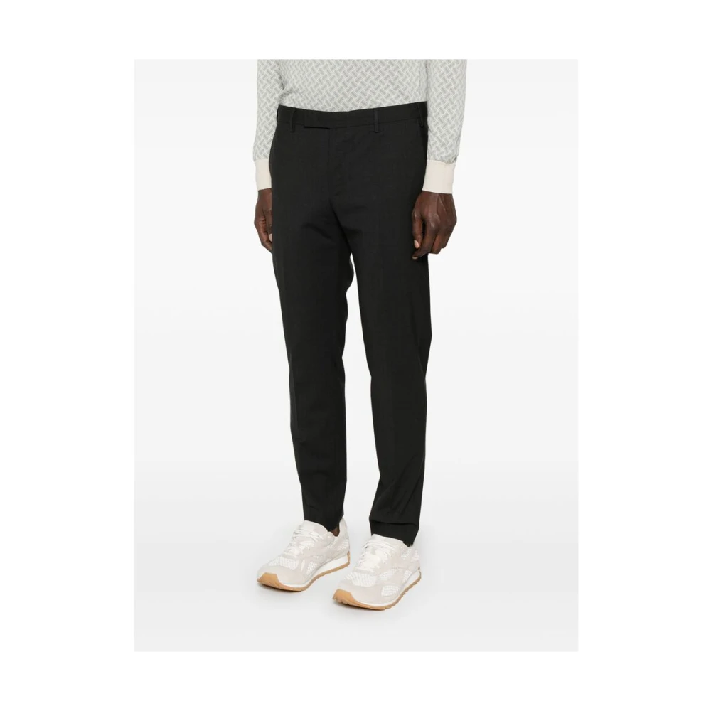 Pt01 Antracietgrijze Slim Fit Broek Gray Heren