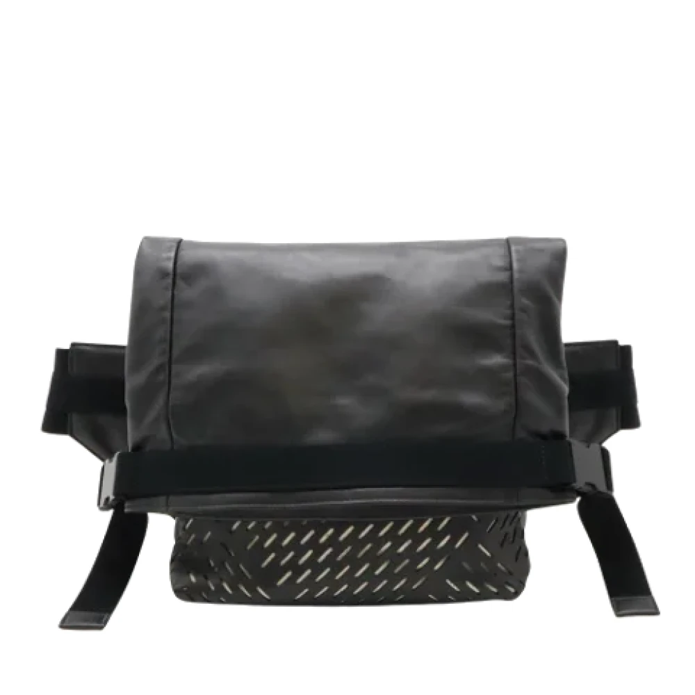 Bottega Veneta Vintage Pre-owned Leather crossbody-bags Black Dames