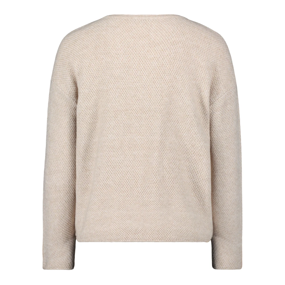 Betty & Co Gebreide trui met ronde hals Beige Dames