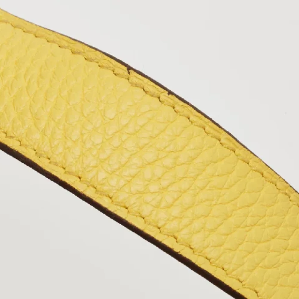 Hermès Vintage Pre-owned Leather handbags Yellow Dames
