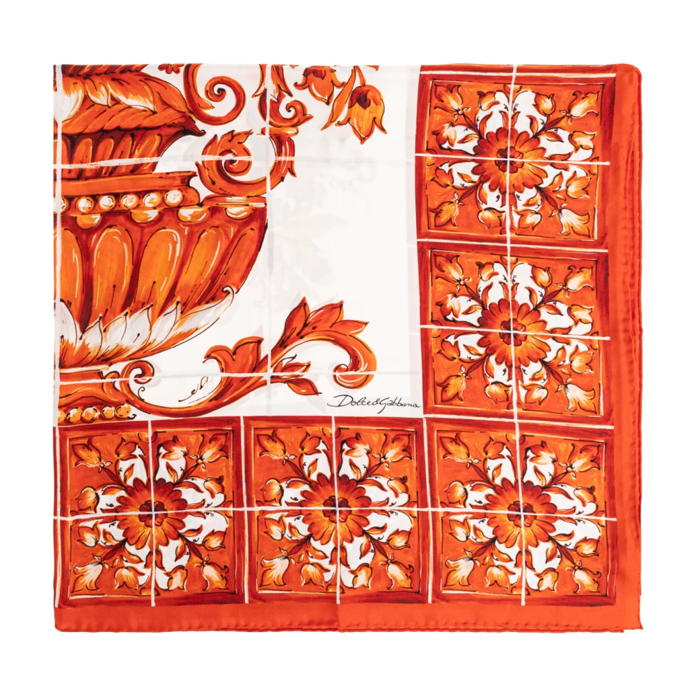 Dolce & Gabbana Vrouw Rood Accessoires Dames, One Size, Silky Scarves