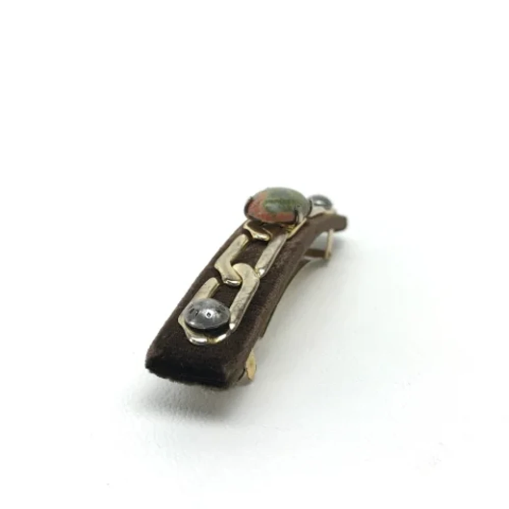 Louis Vuitton Vintage Pre-owned Leather hair-accessories Brown Dames