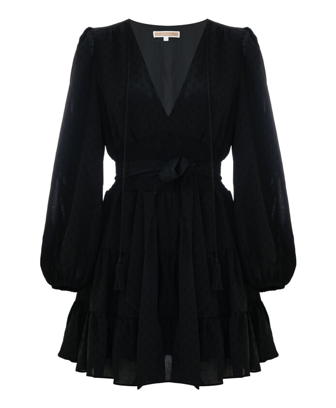 mini-robe-a-col-en-v-avec-cordons-et-pompons