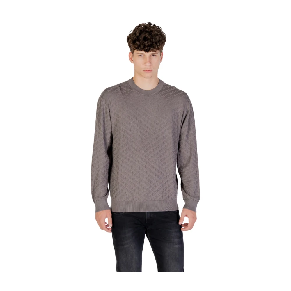 Armani Exchange Herren Grau Strickwaren, Sgröße: