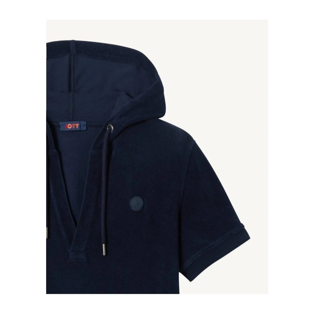Jott Badjas met capuchon van badstof Blauw Blue Dames