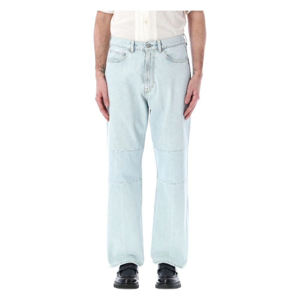 Vintage Loose-Fit Jeans med Unike Detaljer