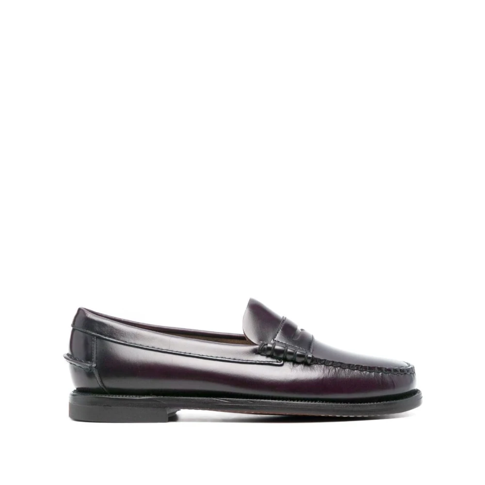 Sebago , Loafers, Female, Brown, 5 Uk, Brown Leather Slip-On Flat Shoes