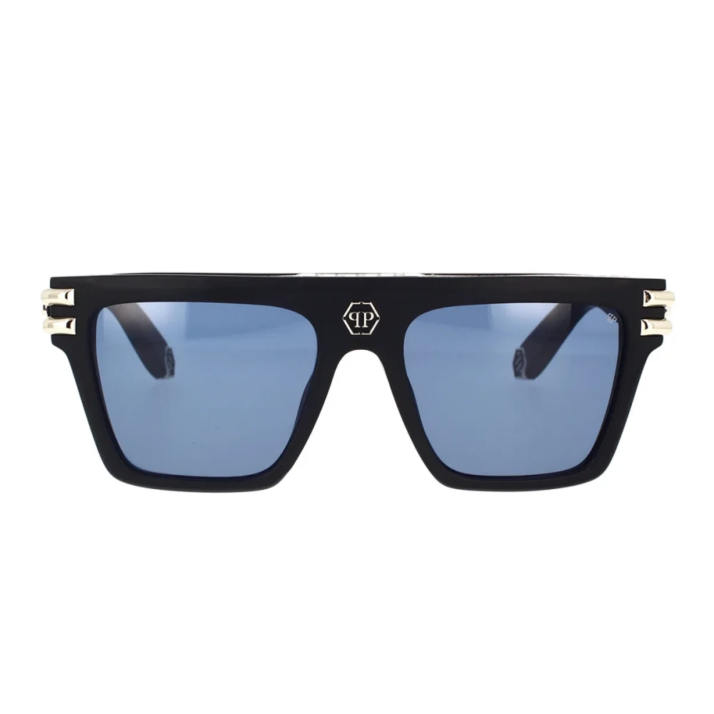 Philipp Plein Unisex Black Sunglasses, 56 Mm, Luxury Square Sunglasses With Unique Design