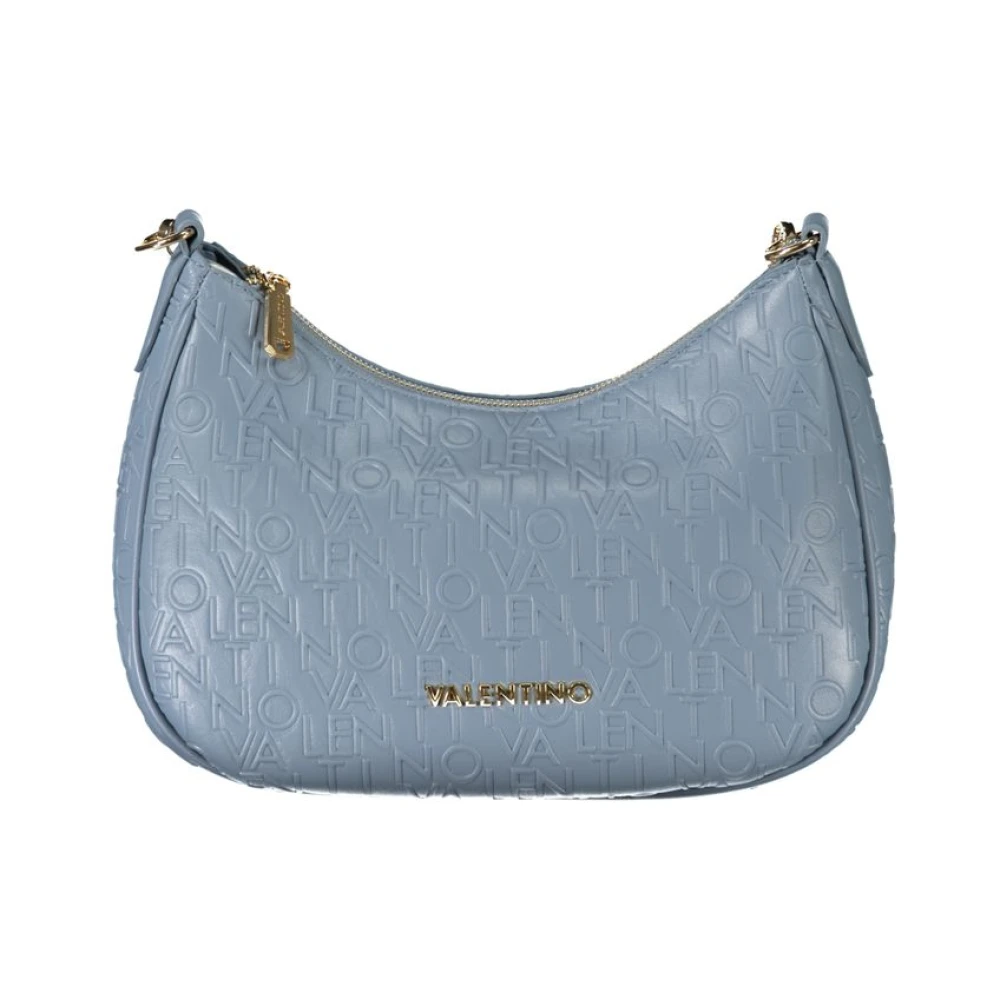Valentino by Mario Valentino Blauwe Schoudertas met Afneembare Band en Ritssluiting Blue Dames