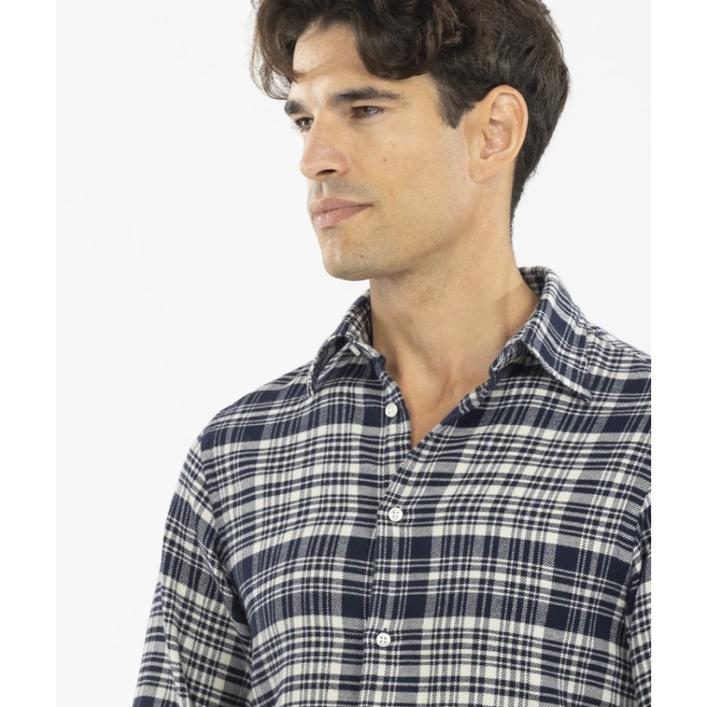 Officine Générale Geruite overhemd met knoopsluiting Multicolor Heren