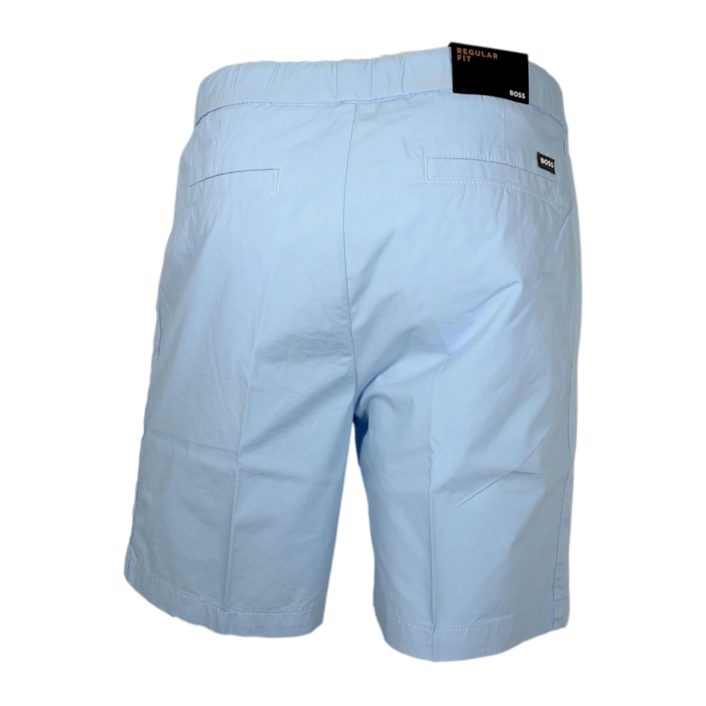 Hugo Boss Lichte Katoenen Regular Fit Elastische Taille Shorts Kenosh-Shorts Blue Heren