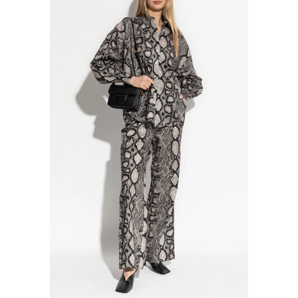 AllSaints Charli Animal Print Broek Gray Dames