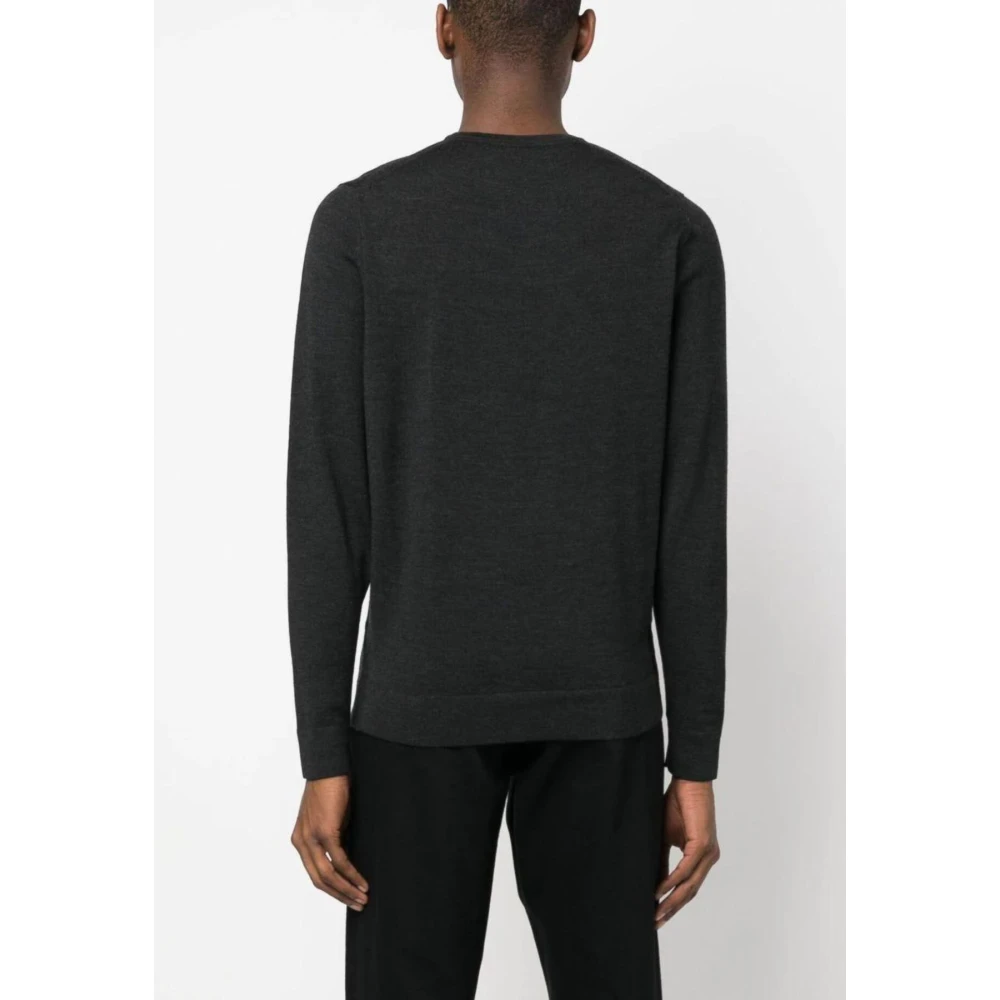 Calvin Klein Superior Wool Crew Neck Sweater Gray Heren