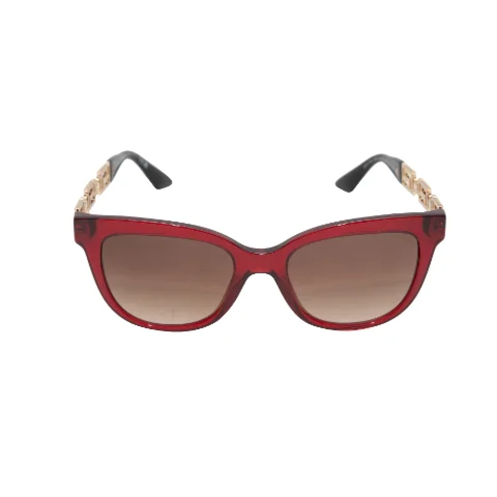 Versace Pre-owned Metal sunglasses Red Dames