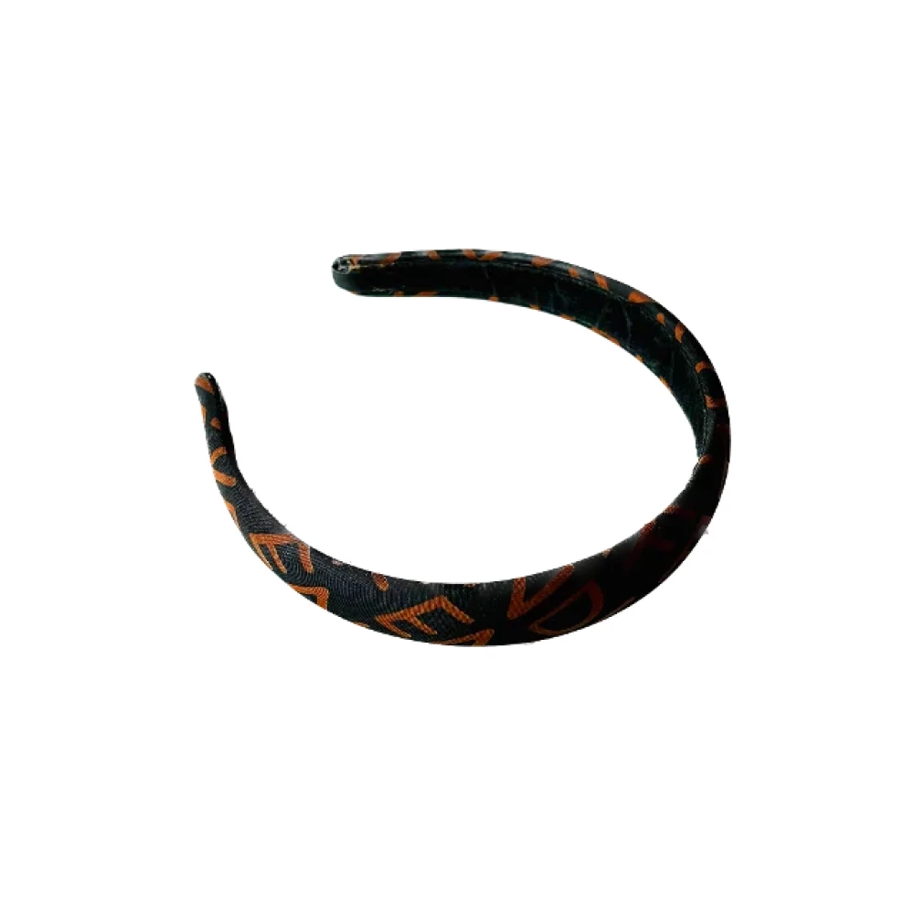 Fendi Vintage Pre-owned Canvas hair-accessories Black Dames