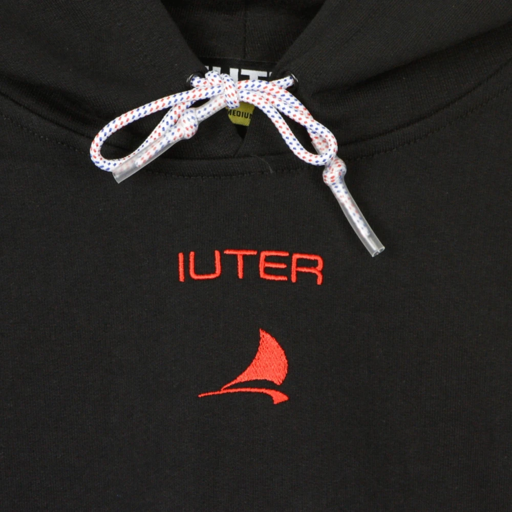 Iuter Zwarte Lichtgewicht Hoodie Skipper Sweatshirt Black Heren