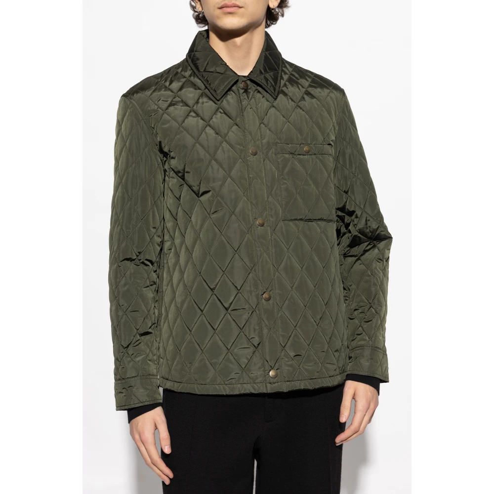 Burberry Gewatteerde jas Green Heren