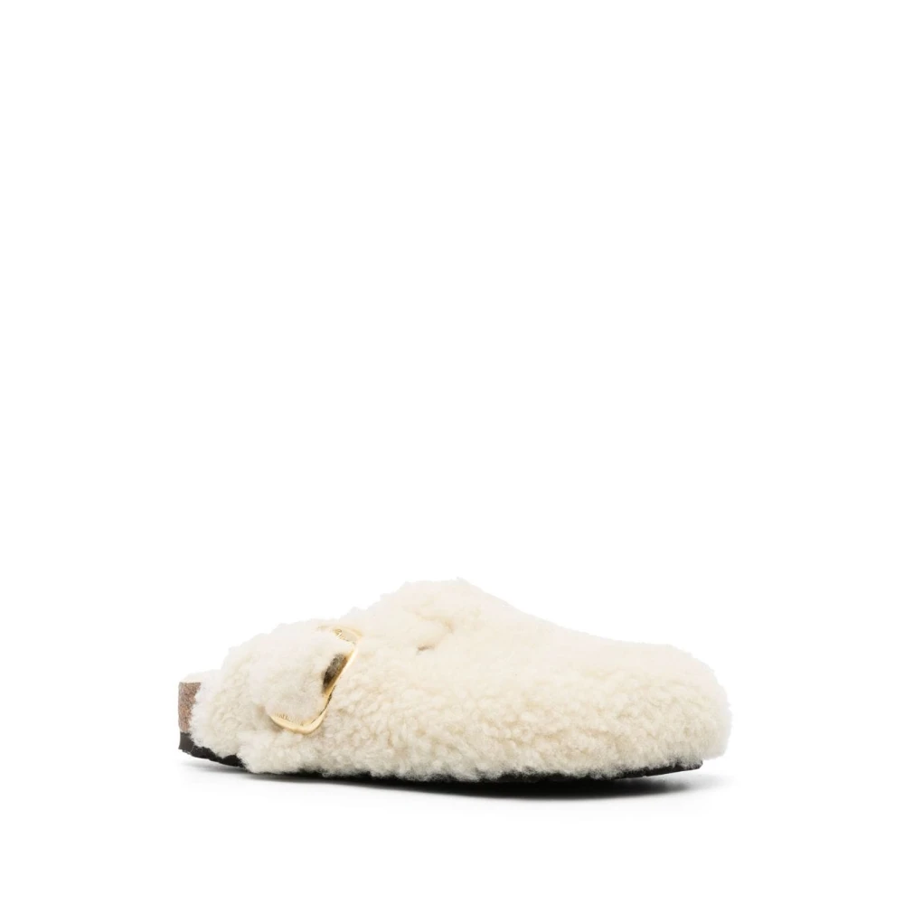 Birkenstock Shearling Teddy Eggshell Sandalen White Dames