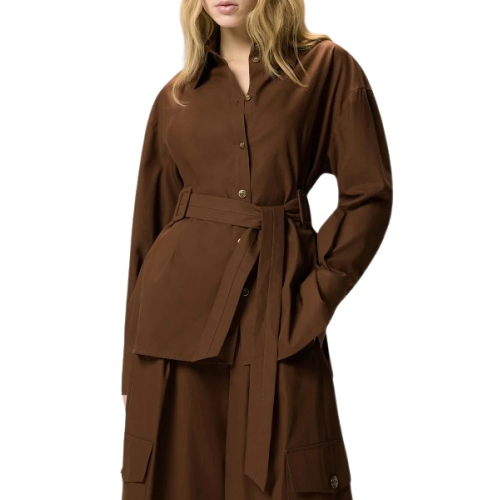 Pinko Vrouw Bruin Jassen Dames, M, Light Jacket