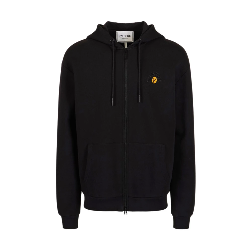 Iceberg Sweatshirt met rits en Vxmee Bear print Black Heren