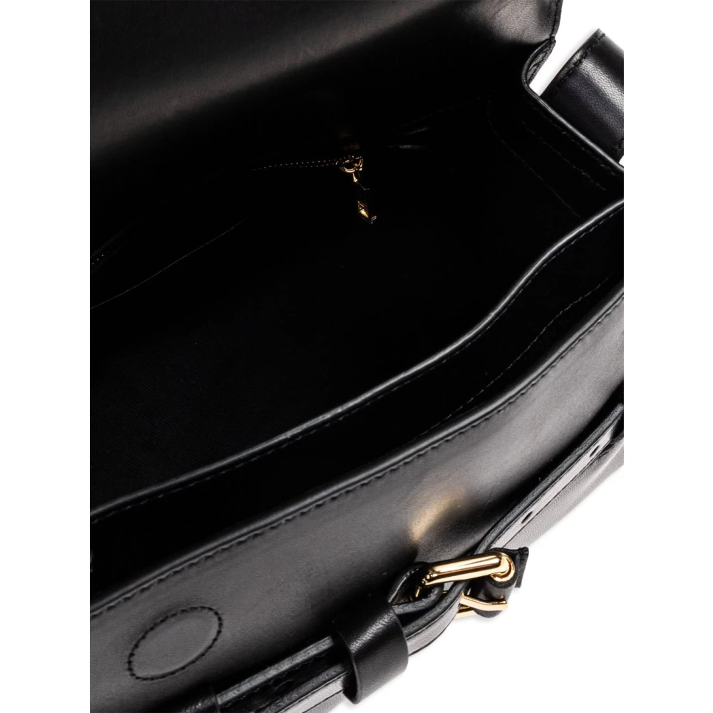 Moschino Zwarte Schoudertas met Opdeelbaar Compartiment Black Dames