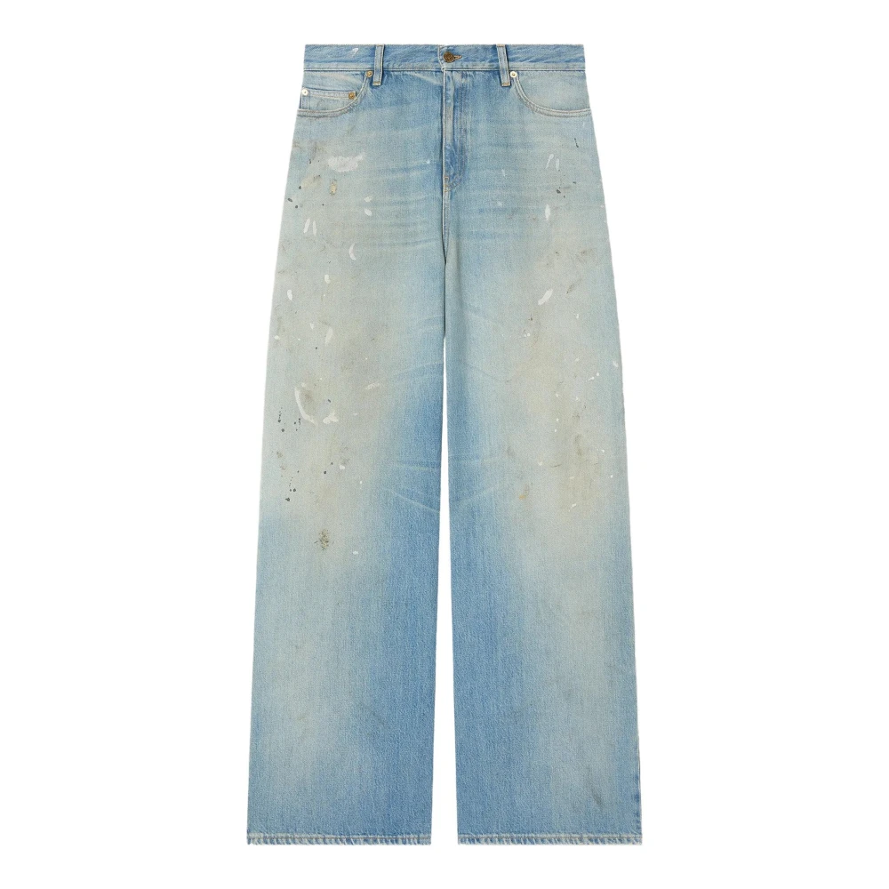 Golden Goose , Wide Jeans, Female, Blue, W29, Wide Jeans