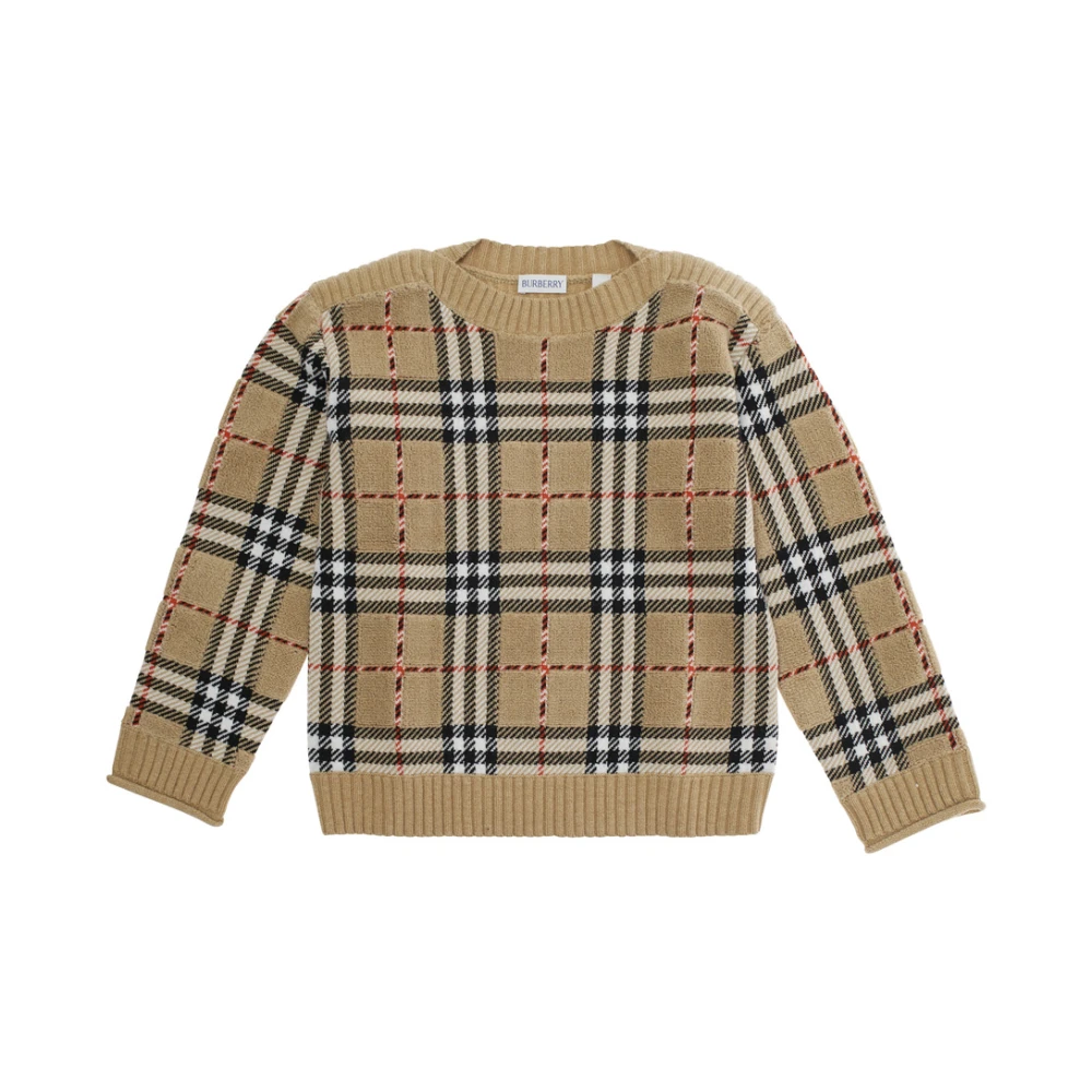 Burberry Boys Beige Kids Knitwear, 10 Y, Kids Jumpers Patrick Check