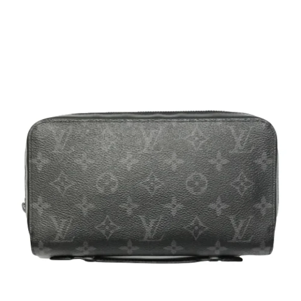 Louis Vuitton Vintage Pre-owned Canvas wallets Gray Heren