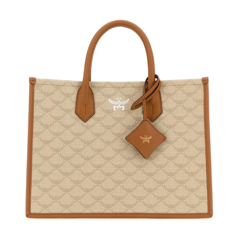 Mcm Women's Printed Canvas Himmel Medium Shopping Bag