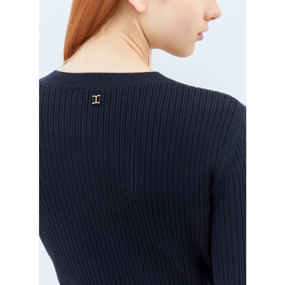 Chloé Wollen Vest met Riem Blue Dames