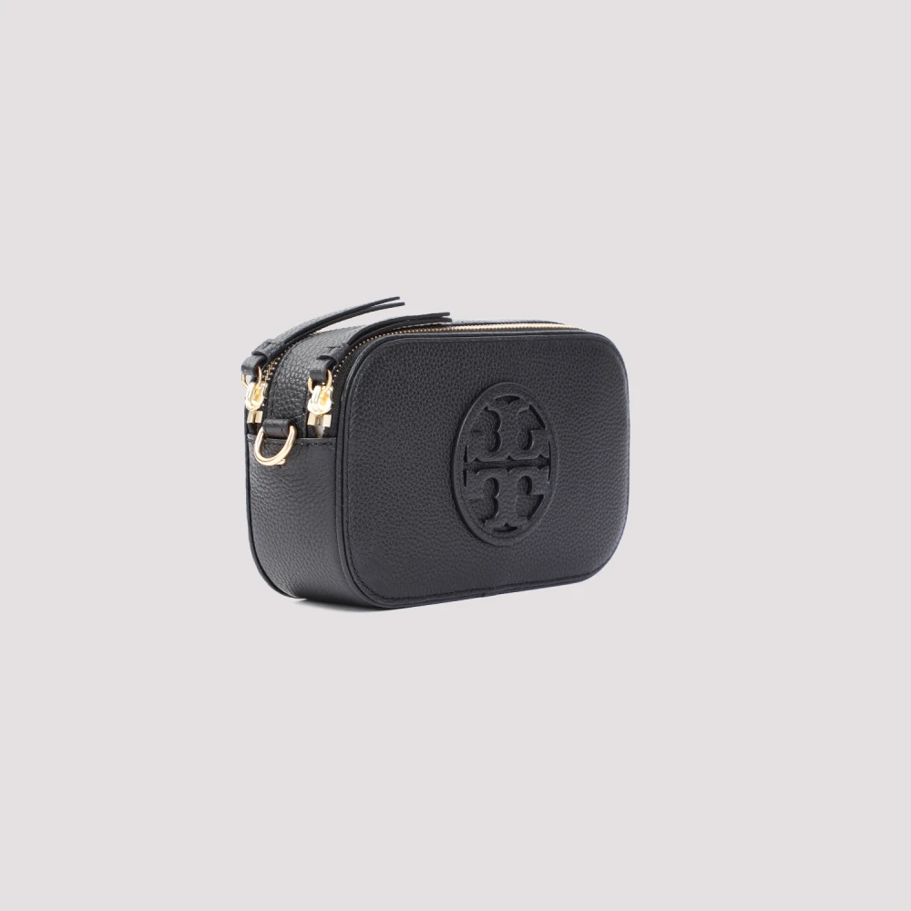 TORY BURCH Zwarte Schoudertas met Gouden Hardware Black Dames