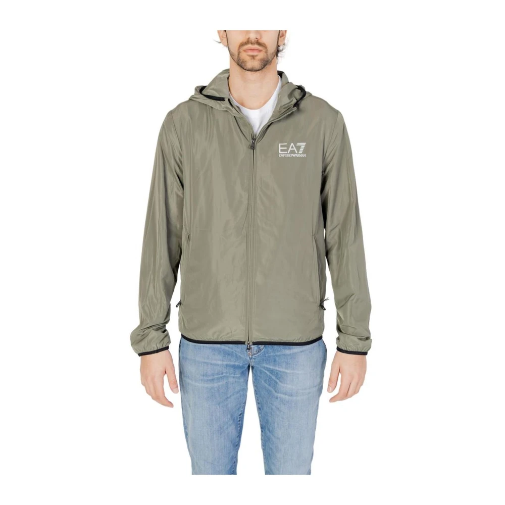 Emporio Armani EA7 Lichtgewicht Polyester Herenjas Lente Zomer Collectie Green Heren