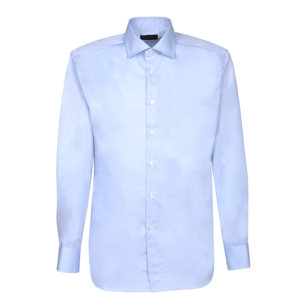 Dell'oglio Blauwe Overhemden Verhogen Stijl Blue Heren