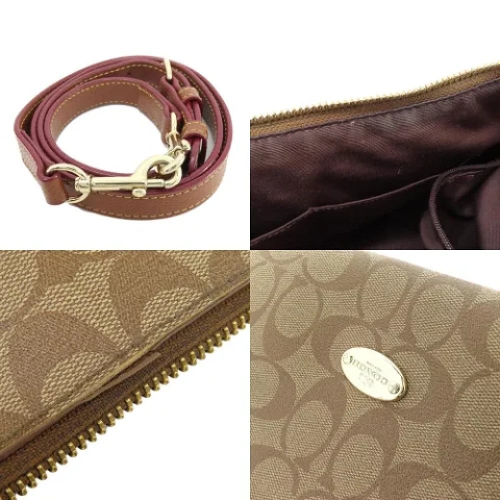 Coach Pre-owned Plastic handbags Brown Dames