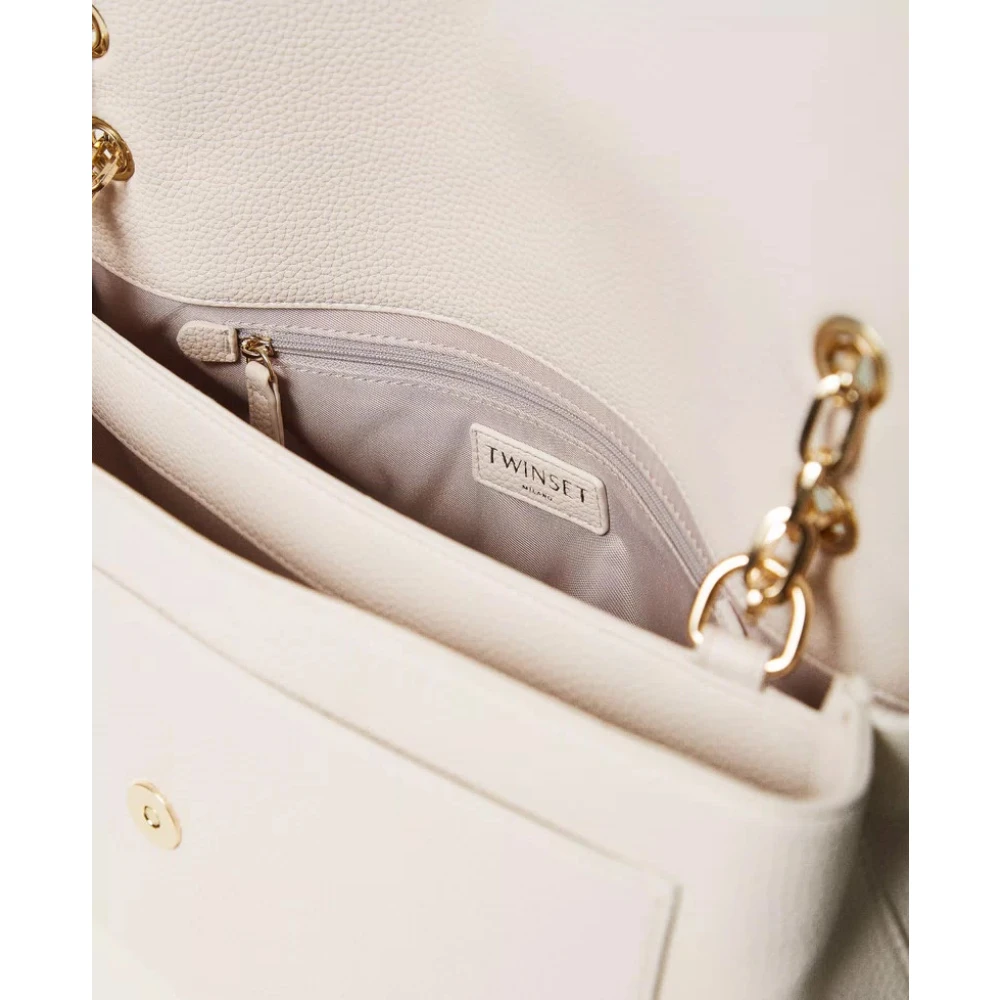 Twinset Schoudertas met ovaal ontwerp White Dames
