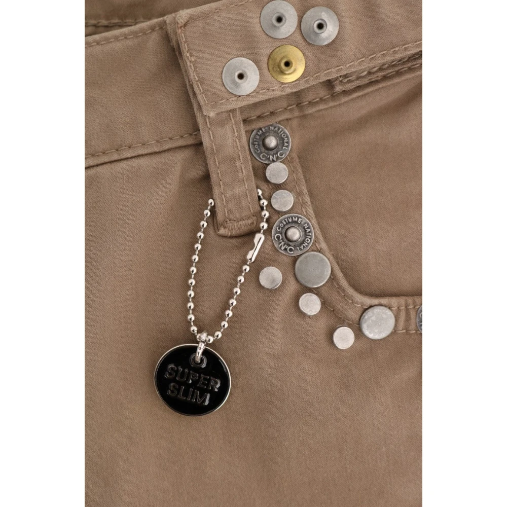 Costume National Beige Super Slim Fit Designer Jeans Beige Dames