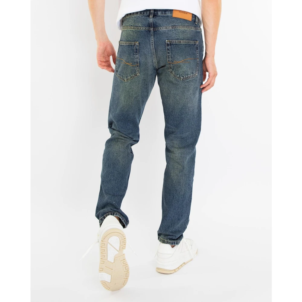 Flâneur Slim Donker Indigo Jeans Blue Heren