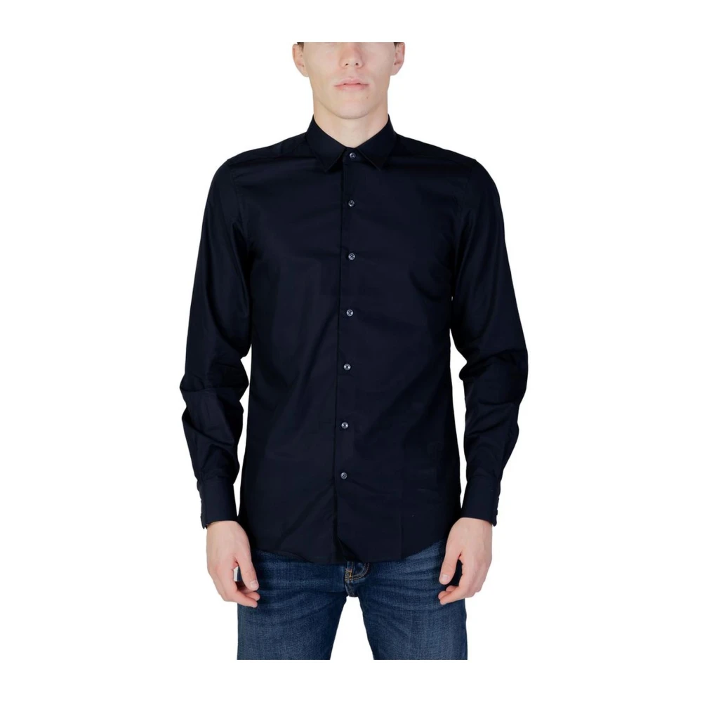 Antony Morato Katoenen Lange Mouw Shirt Herfst Winter Blue Heren