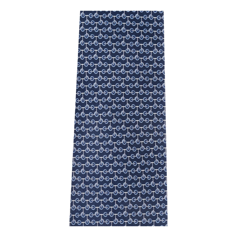 Salvatore Ferragamo Zijden stropdas Blue Heren