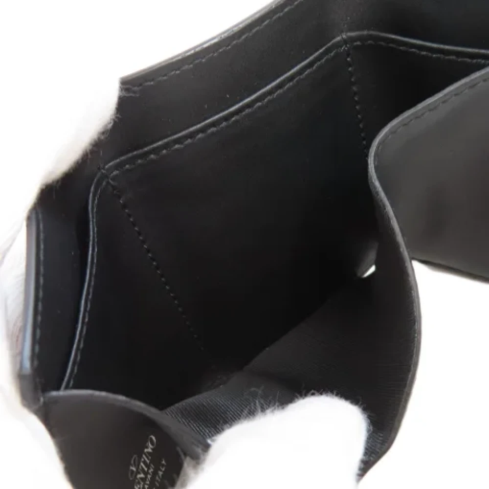 Valentino Vintage Pre-owned Leather wallets Black Dames