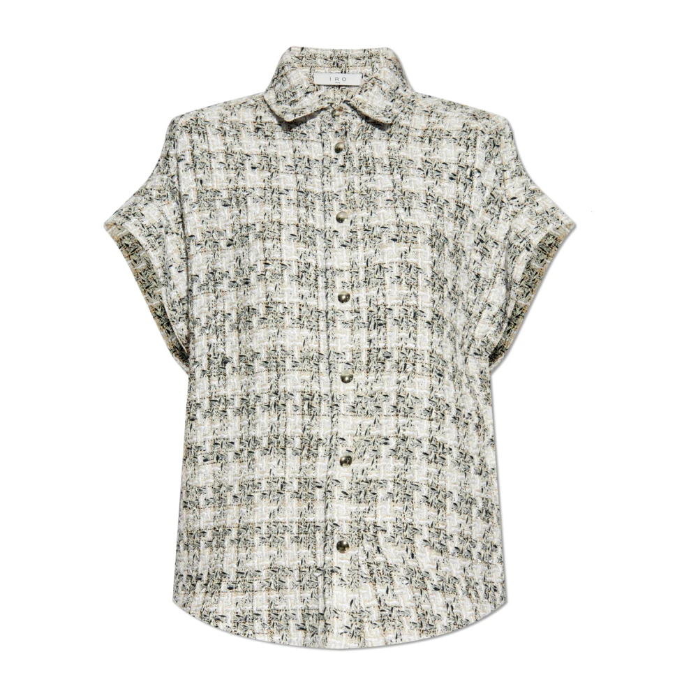 IRO Tweed Shirt 'Gaidan' Gray Dames