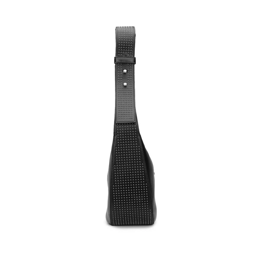 Cult Zwarte Hobo Handtas voor Moderne Vrouwen Black Dames
