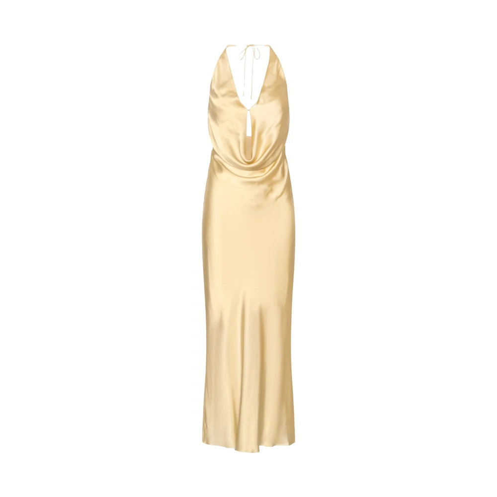 Rotate Birger Christensen Women's Yellow Gowns, M, Maxi Dresses