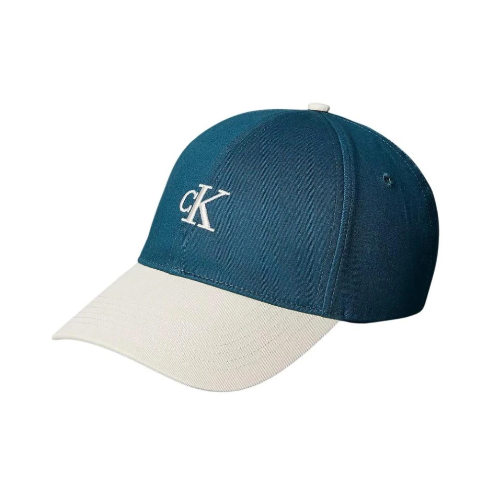 Calvin Klein Men's Green Cotton Baseball Cap