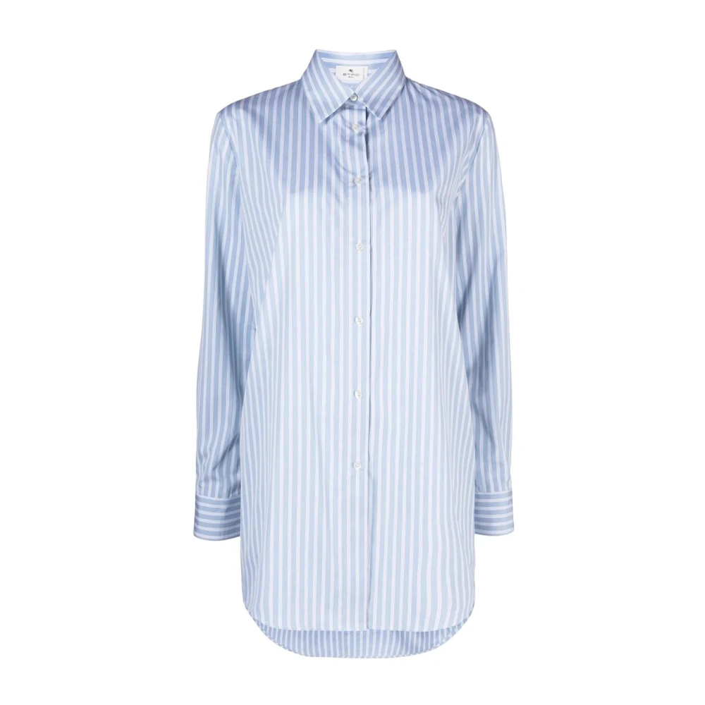 Etro Vrouw Blauw Overhemden Dames, Xs, Katoen, Shirt Met Lange Mouwen
