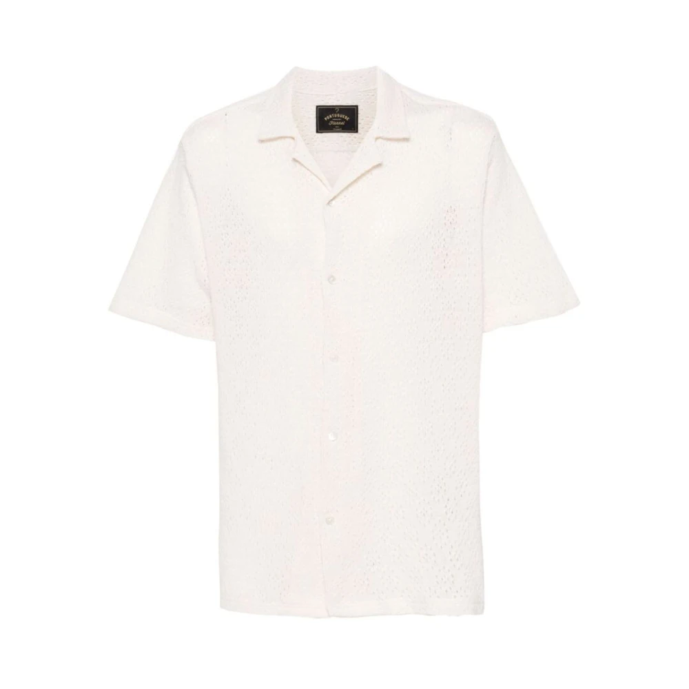 Portuguese Flannel Short Sleeve Shirts Beige Heren