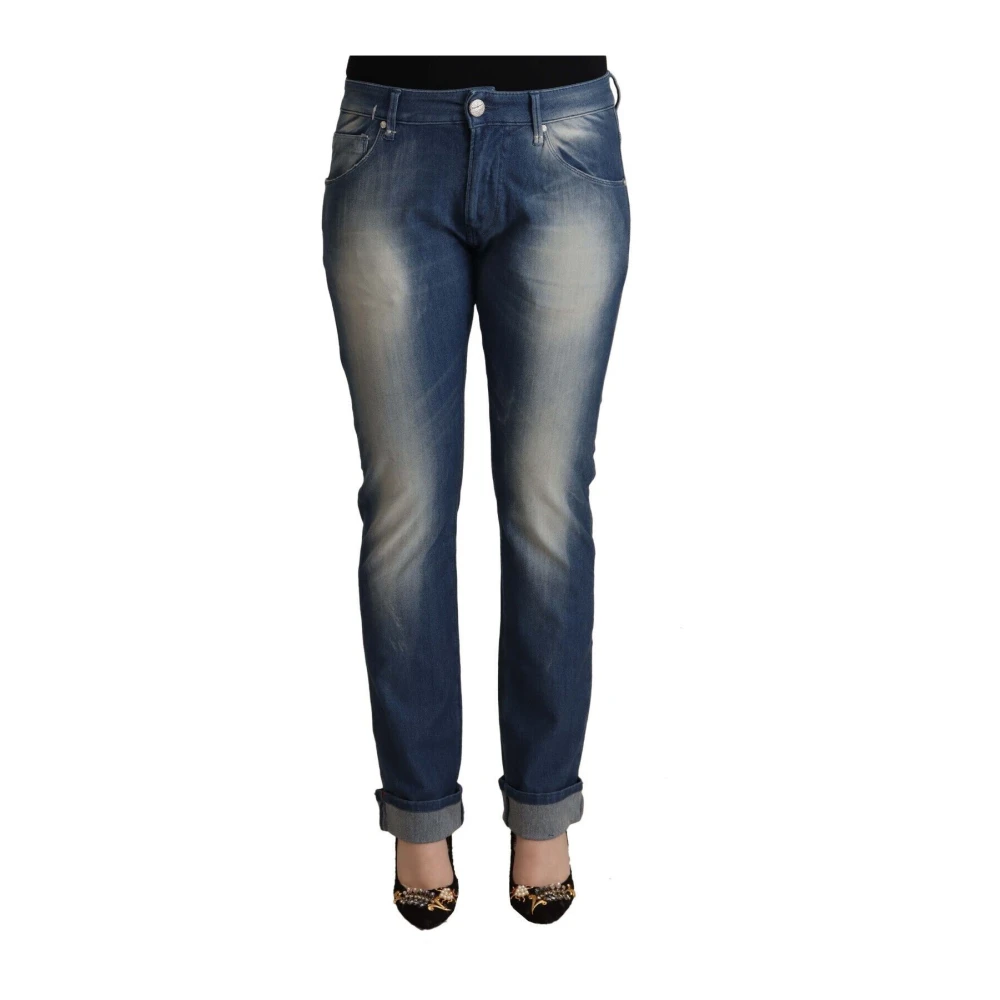 Acht Women's Blue Slim Fit Jeans, W31, Mid Waist Skinny Denim